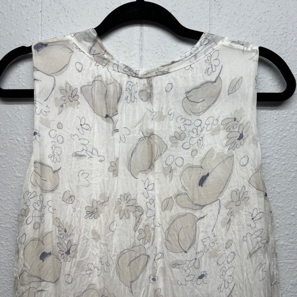 Carla Conti Silk Floral Top Womens Small Party Cocktail Formal Elegant Feminine - Picture 6 of 8